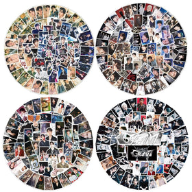 YiYiXiXi Stray-Kids album-pattern stickers in red, ideal for laptops and phones.