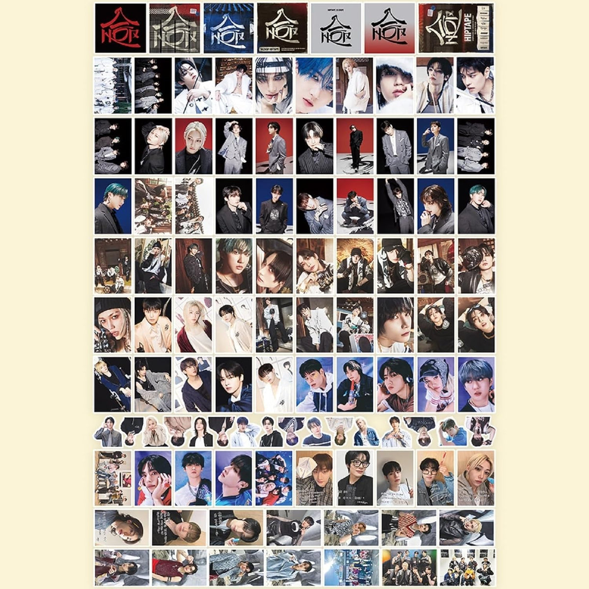 YiYiXiXi Stray-Kids red stickers, easy to peel and reposition on bags.