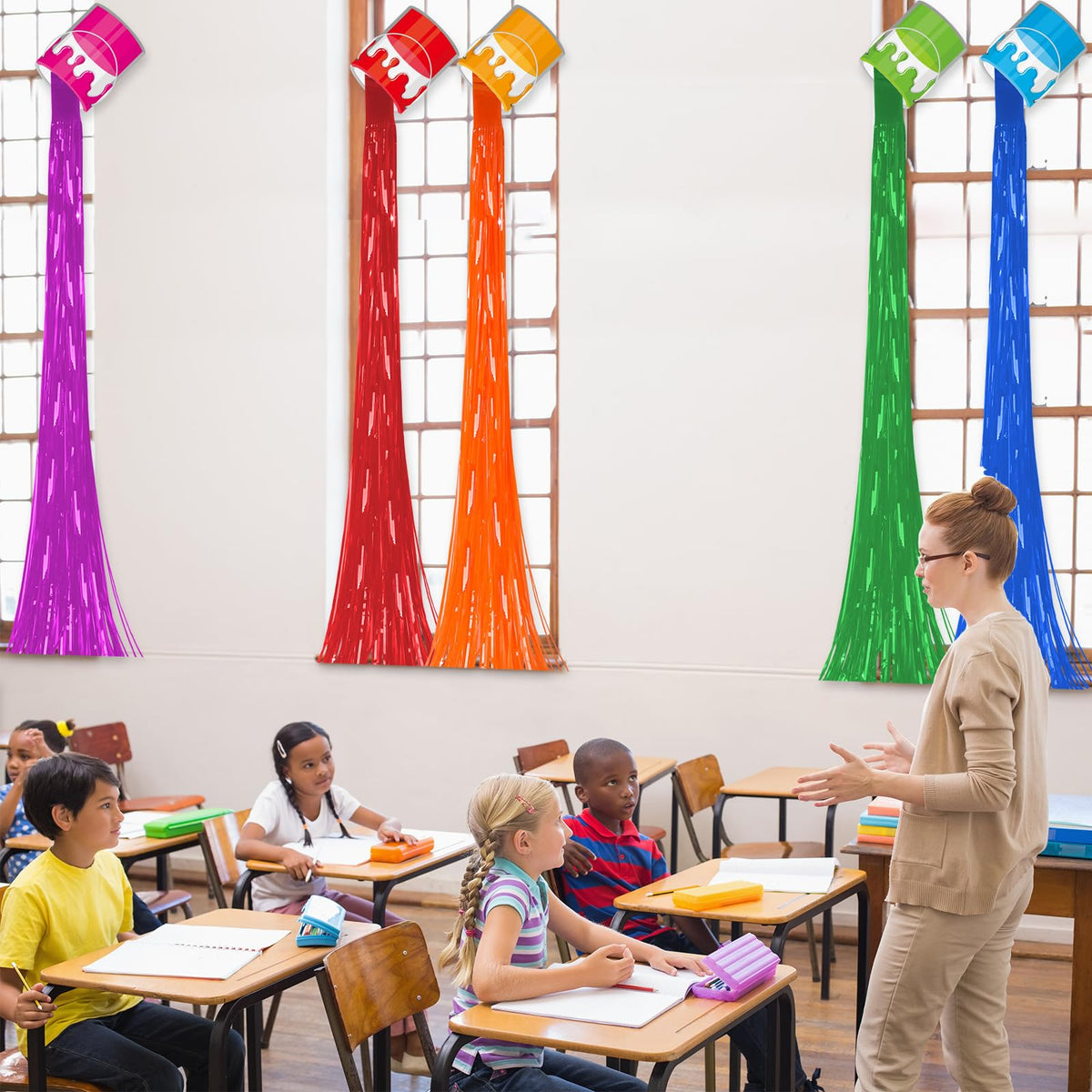 Yiaoyinnz back-to-school decor kit adds charm to classrooms, parties, and events.