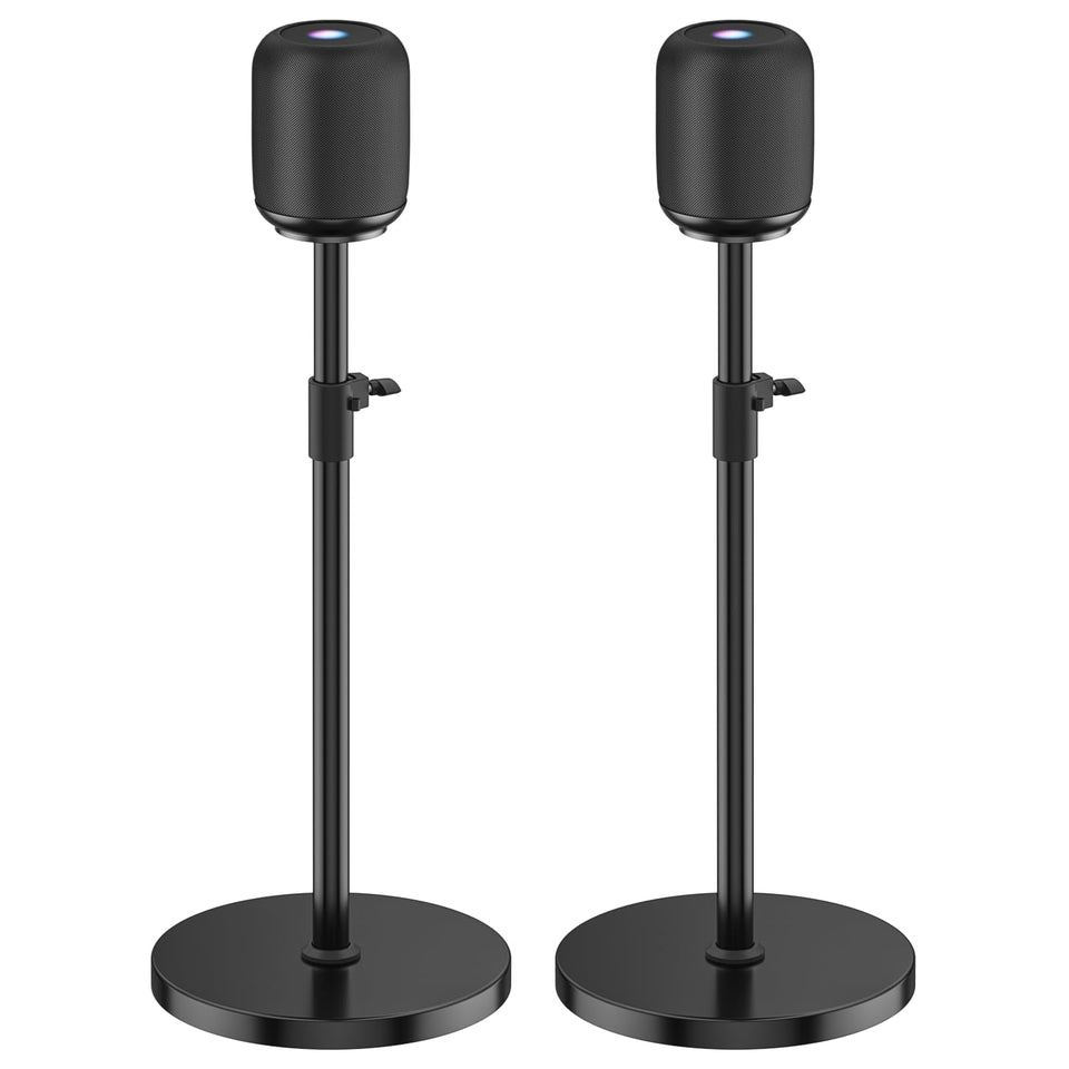 Yibracki front view stand holding HomePod for stable elevated sound