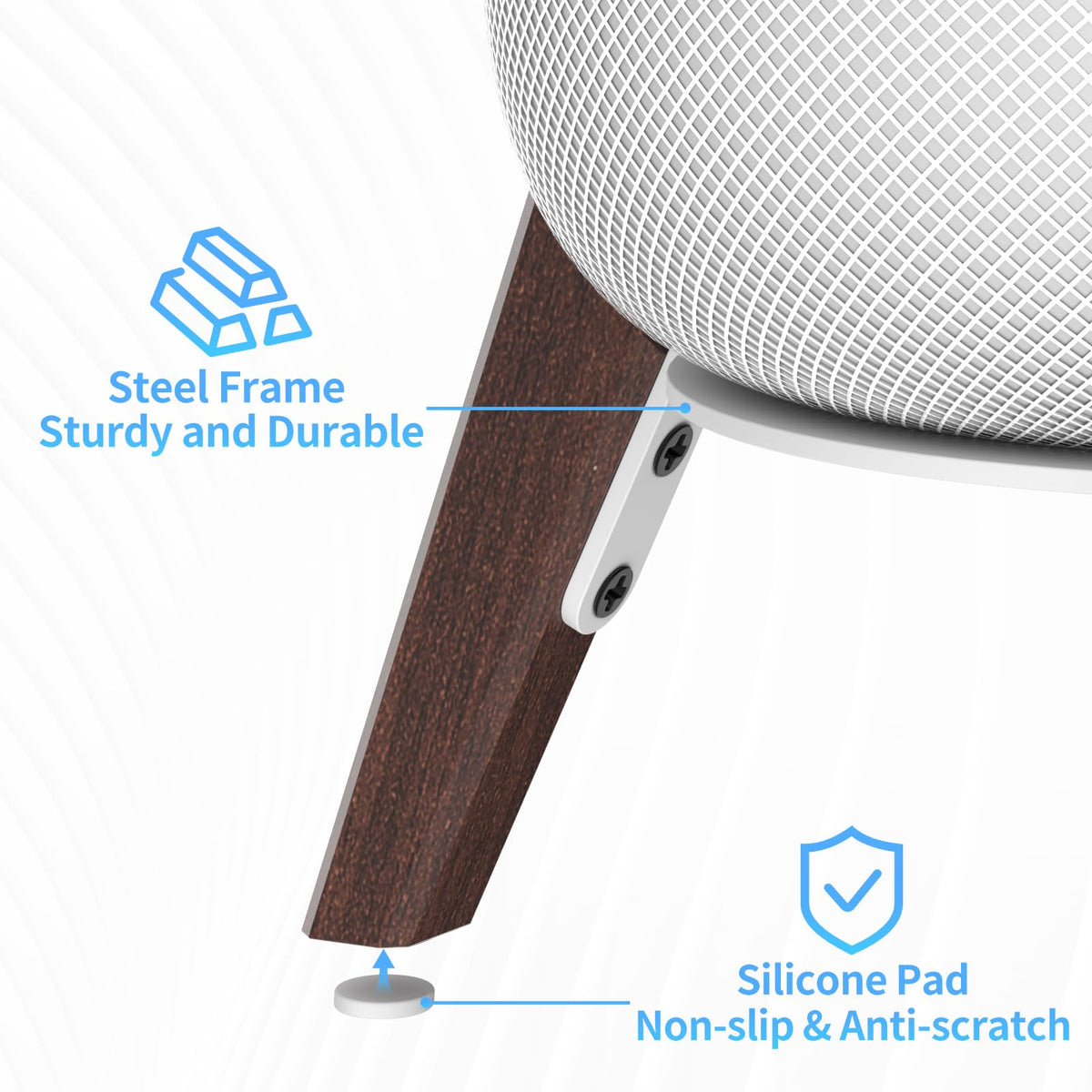 Yibracki HomePod wood stand bottom pads protect surfaces