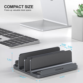 YICOSUN 4-slot stand material closeup emphasizes durable aluminum alloy.