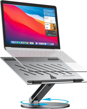 YICOSUN front view on desk showing ergonomic elevation and stable base