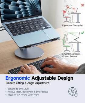 YICOSUN swivel base rotated to share screen quickly during meetings
