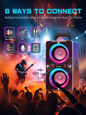 YIER LED RGB lights illuminate parties with 10 colors and sync modes.