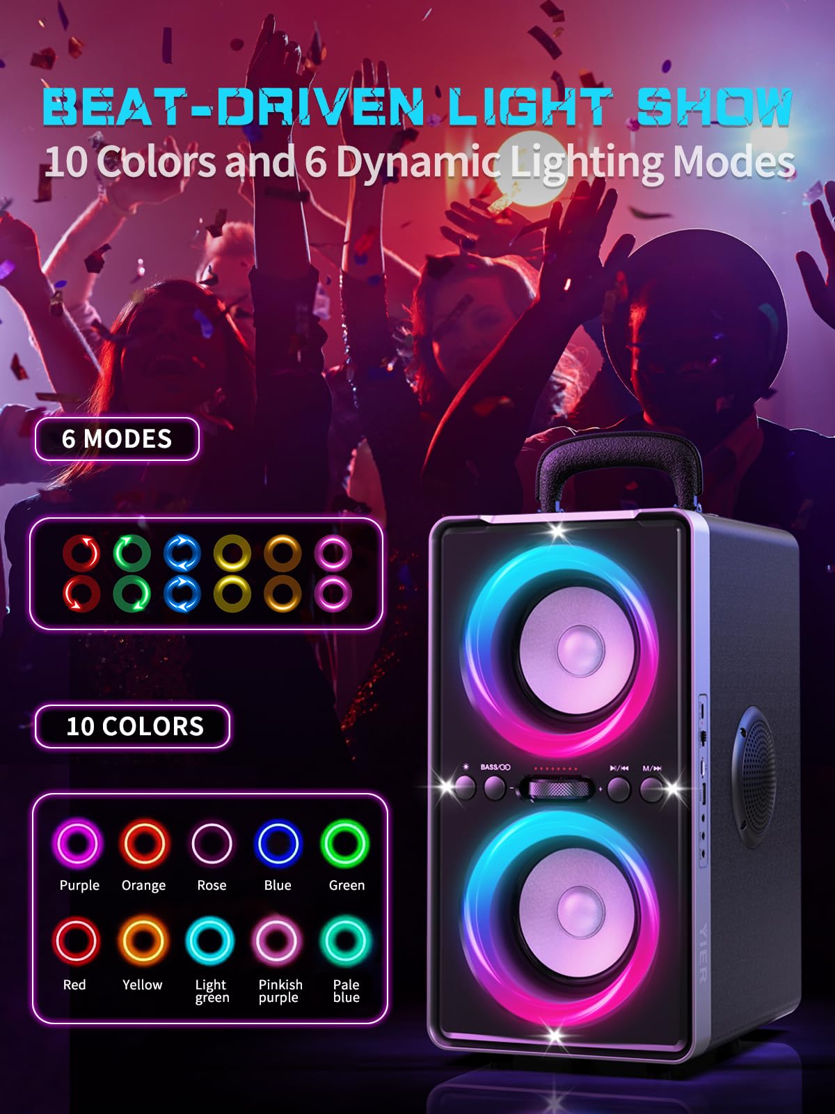 YIER TWS stereo boost connects two speakers for wider soundstage.