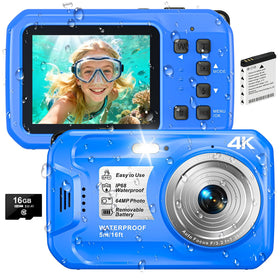 Yifecial 4K underwater camera compact design captures crisp, vibrant footage.