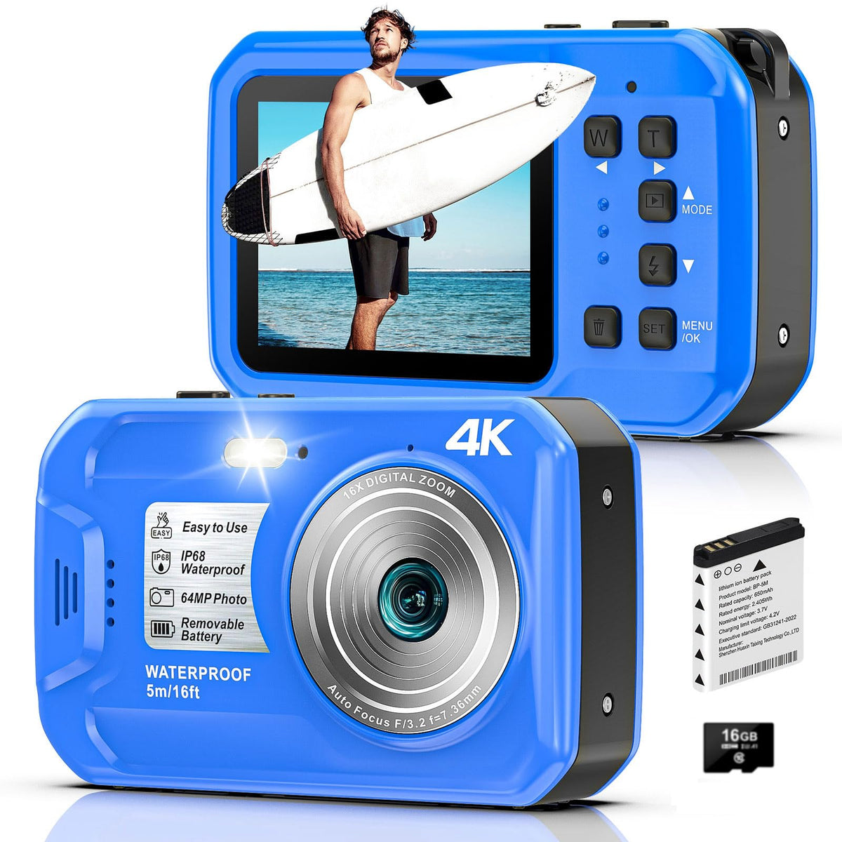 Yifecial 4K underwater camera with IPS HD screen captures vibrant underwater scenes