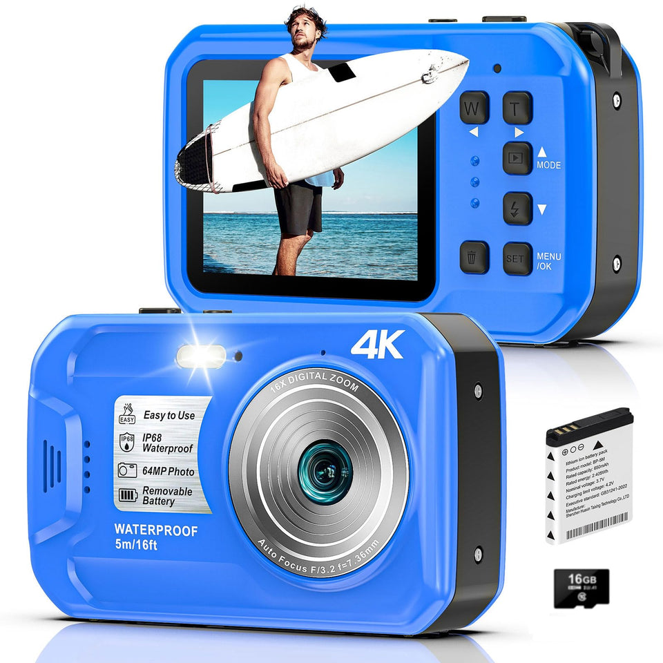 Yifecial 4K underwater camera with IPS HD screen captures vibrant underwater scenes