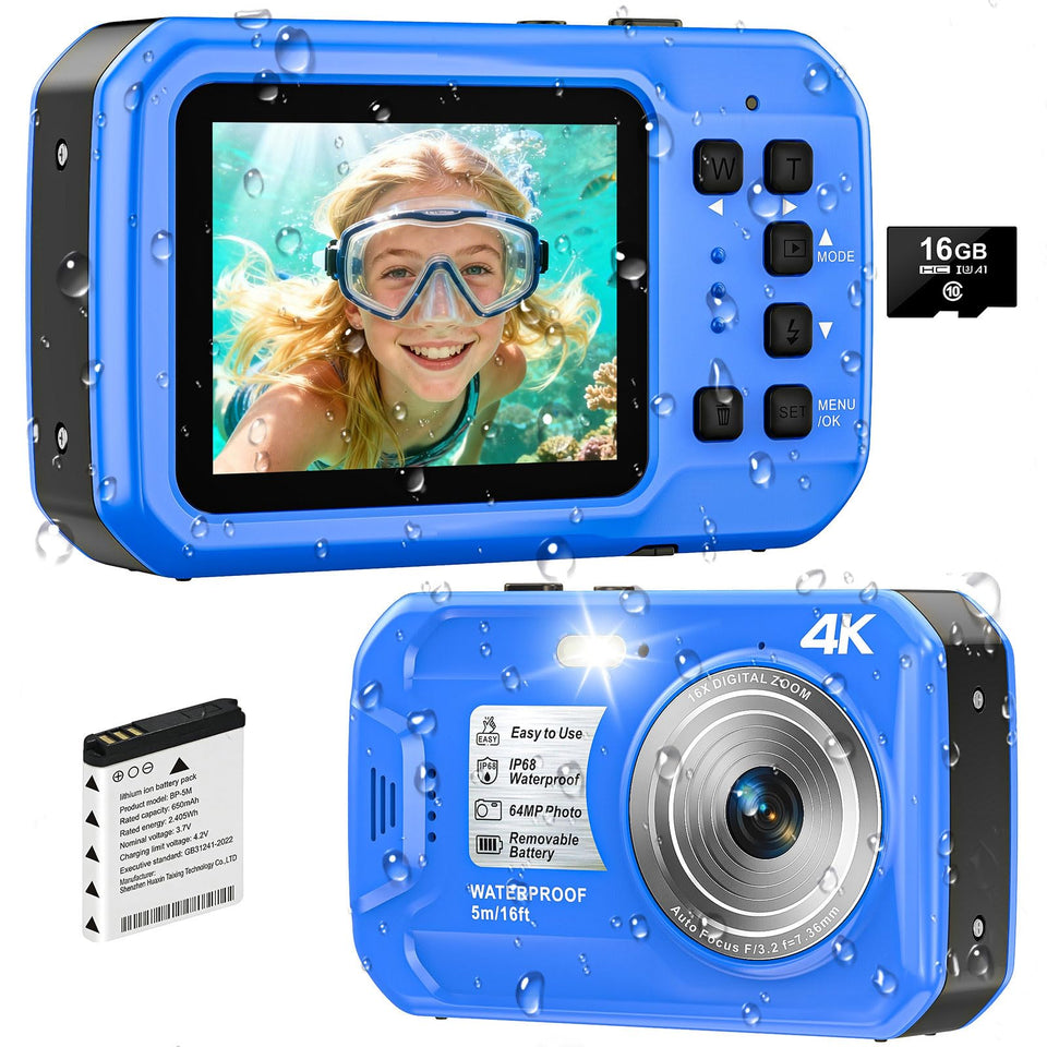 Yifecial 4K Underwater Camera captures crisp footage for snorkeling.