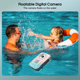 Yifecial floatable waterproof camera stays afloat, easy to retrieve after splashes.