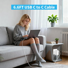 Yihele charger in use with MacBook Pro showing quick charging capability