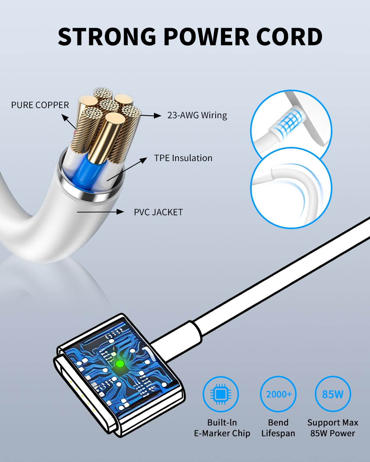 Yihele cable beside ruler showing length for convenient desktop placement