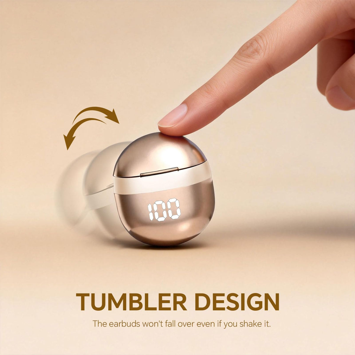 Yihou mini discreet earbuds shown for office-friendly, low-profile listening.
