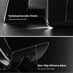 Yikola clear acrylic finish blends with any setup while remaining unobtrusive.