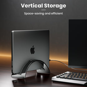 Yikola vertical stand highlights arch-base stability with non-slip protection for secure placement.