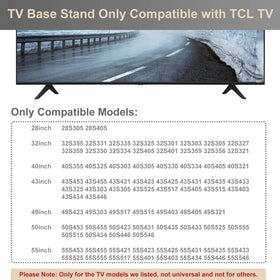 Yimaut base stand fits 40–43 inch TCL Roku TVs for easy setup