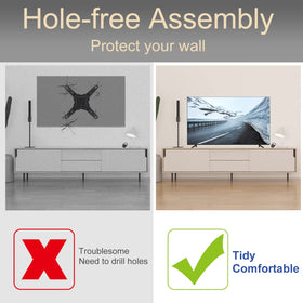No-drill installation protects walls with a tidy setup