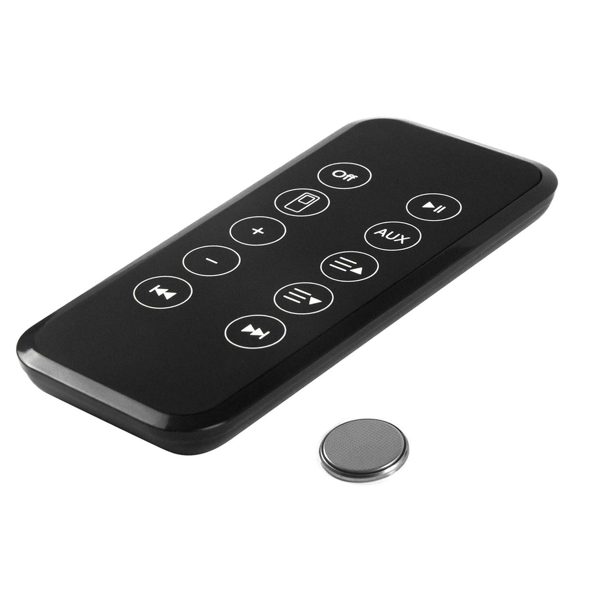 Yimaut remote close-up of button layout for precise playback and volume control