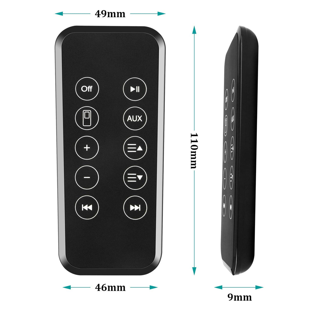 Yimaut remote pointed at SoundDock in use demonstrating convenient IR control