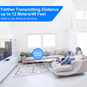 Yimaut remote on sofa with TV in background for convenient use