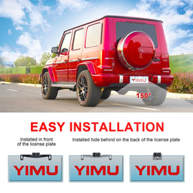 YIMU 4.3-inch monitor on dashboard providing real-time backup view benefit