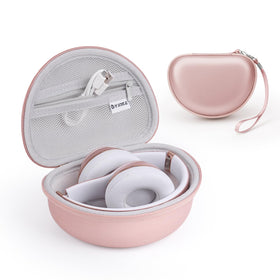 Yinke Beats Solo case with rose-gold hard shell protects headphones on the go.