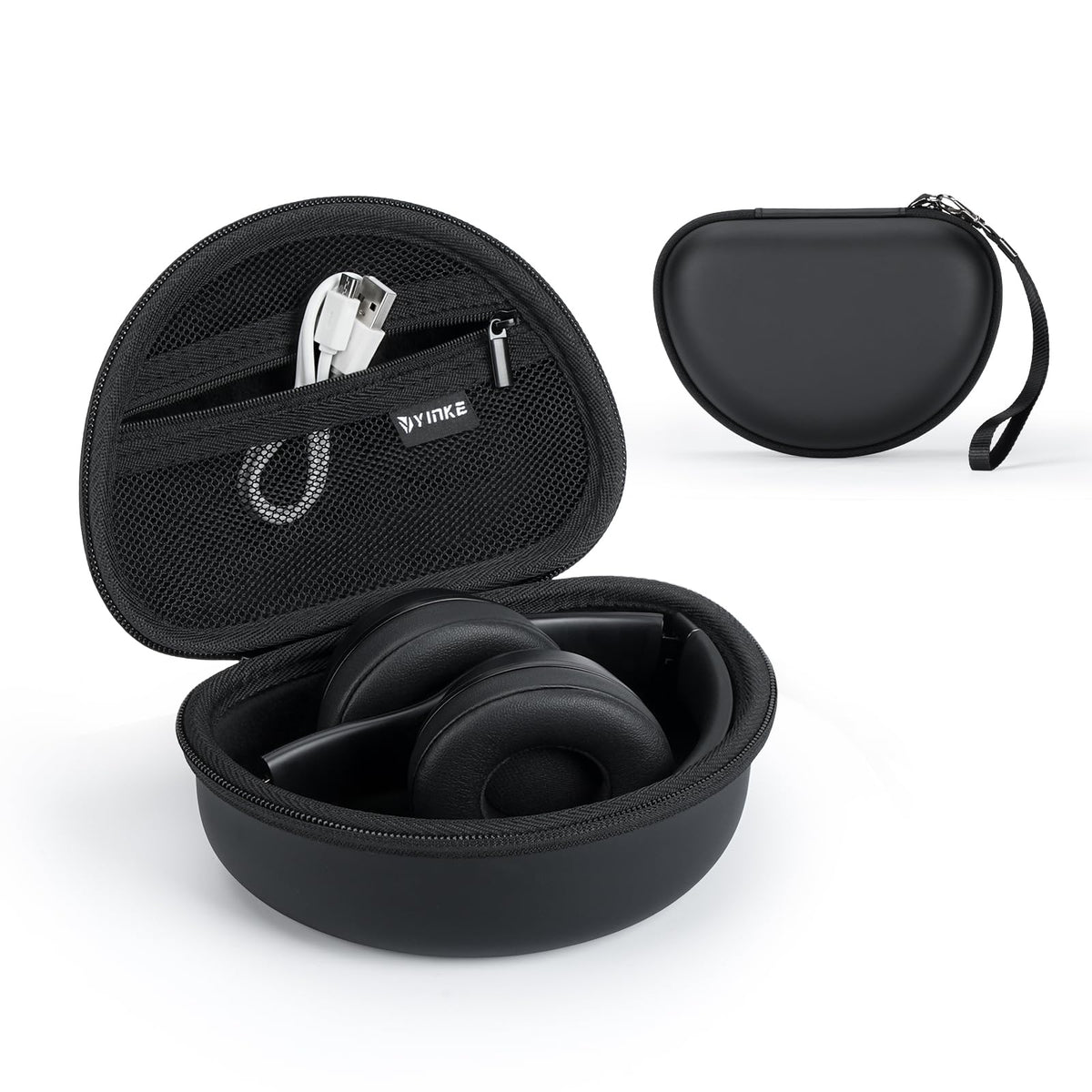 Yinke Beats Solo case top view shows compact travel-ready shell