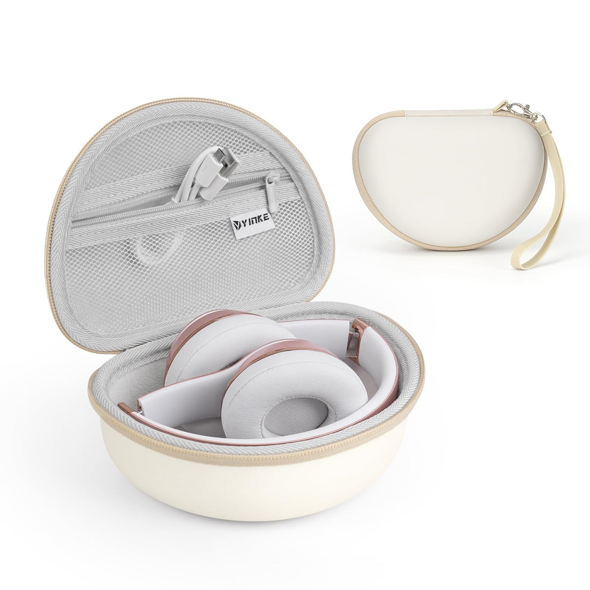 Yinke Beats Solo3/Solo4 case front view protects headphones with a sturdy hard shell.