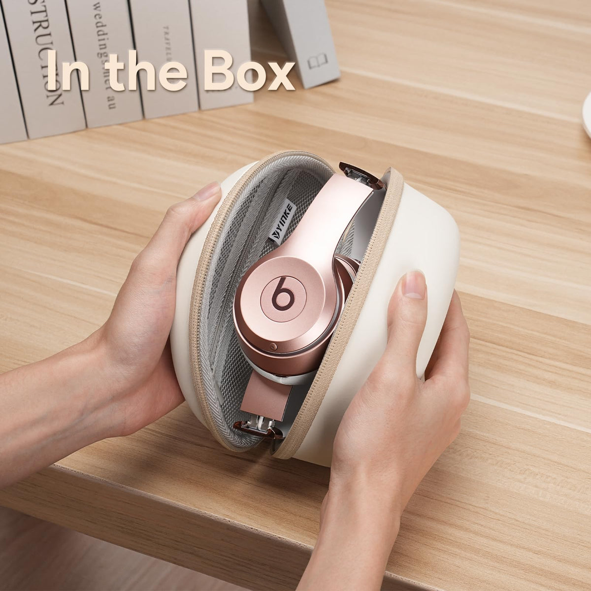 Yinke Beats Solo3/Solo4 case open capacity fits headphones and accessories.