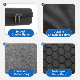 Yinke double zipper detail ensures smooth access and long-lasting use