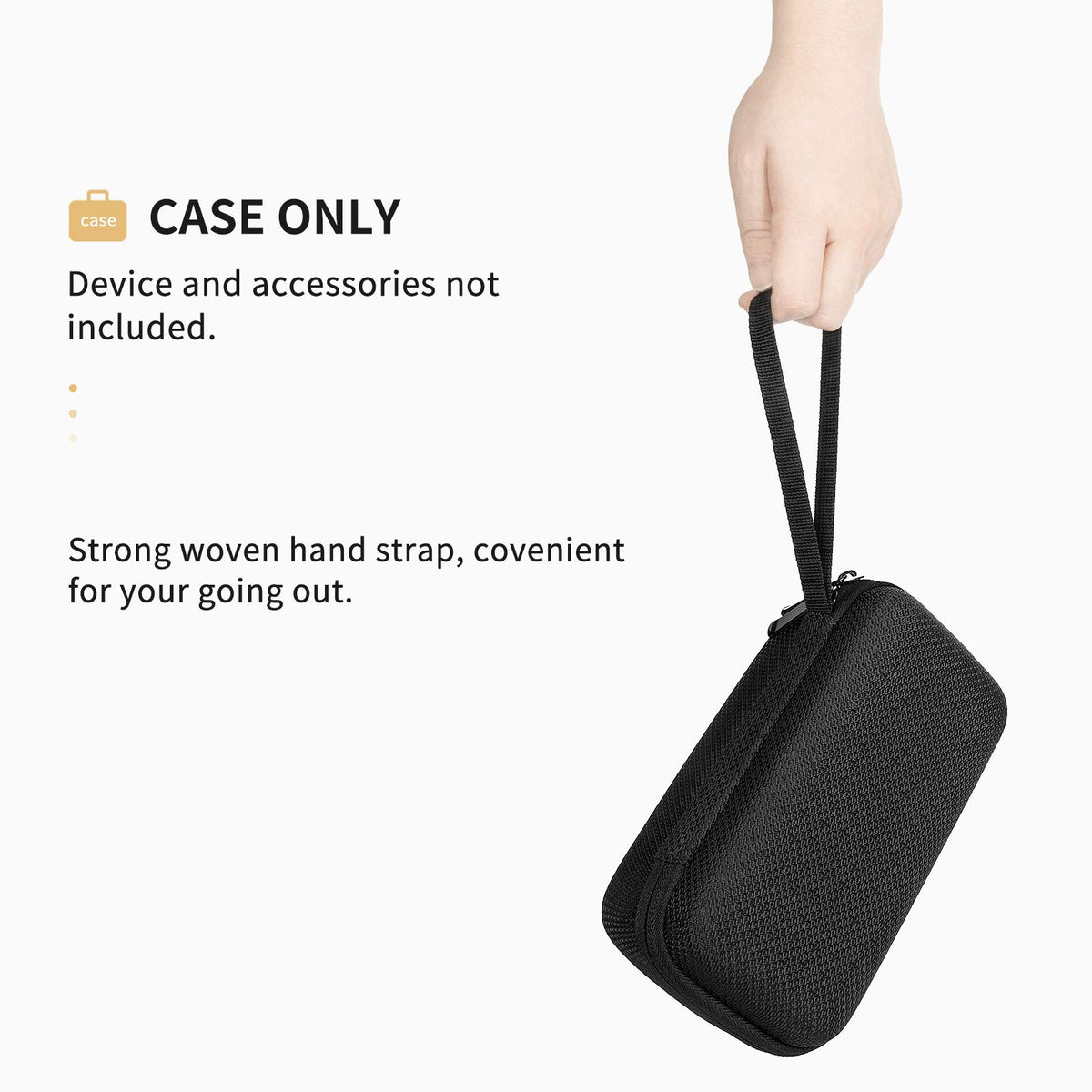 Yinke case inside a backpack demonstrating portable protection for Marshall Emberton on the go