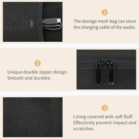 Yinke case opened revealing tailored Emberton cavity and accessory mesh pocket benefit