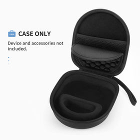 Yinke case with headphones inside showing size fit and travel-ready protection