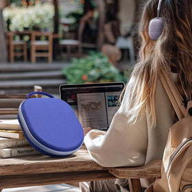 Yinke lifestyle commute shot with case on table offering quick grab convenience
