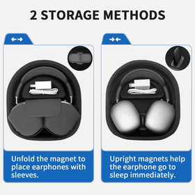 Yinke open case showing 1:1 internal groove that secures AirPods Max