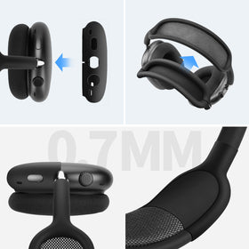 Yinke silicone earpad covers close-up protecting earcups and improving sweat resistance