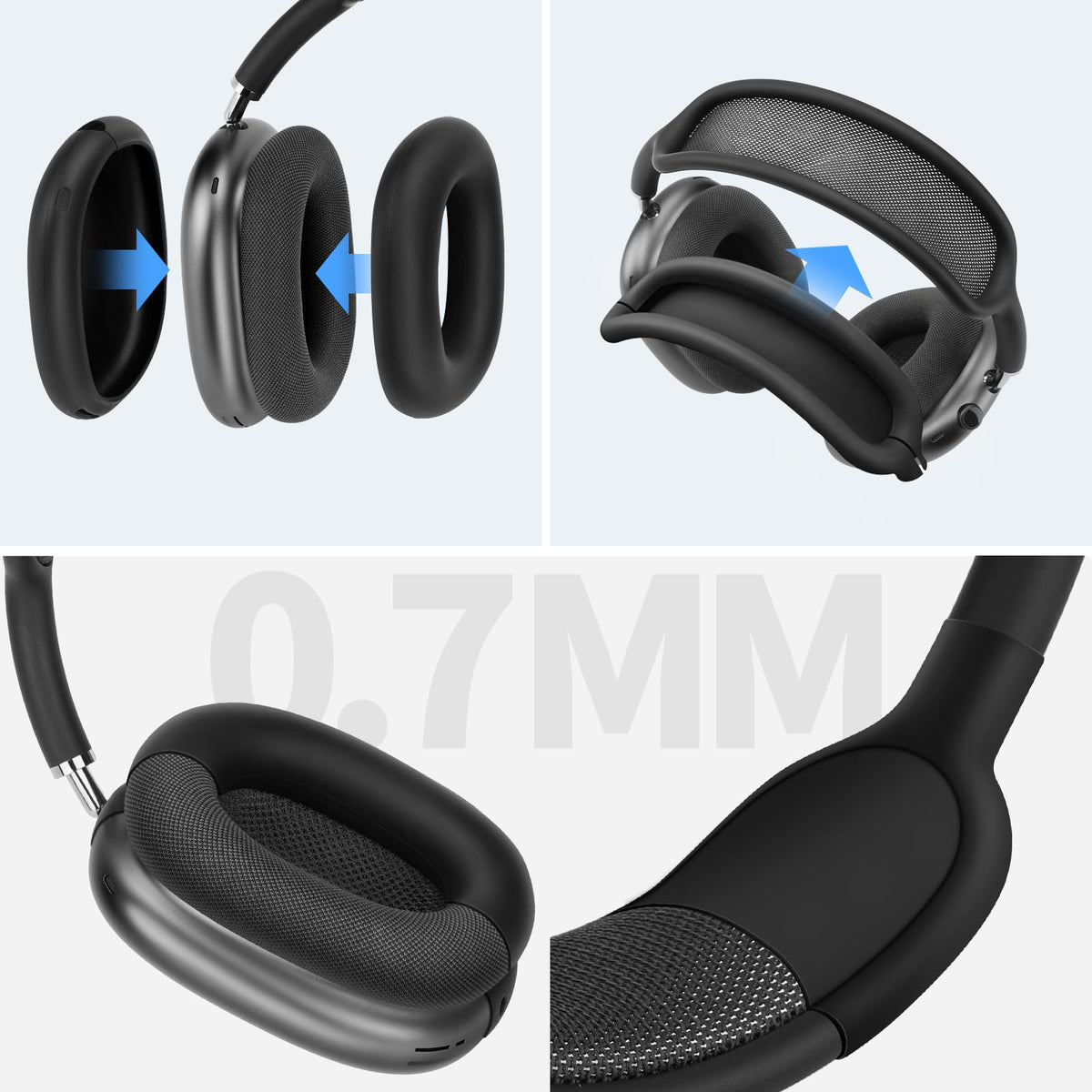Yinke silicone earpad covers detail preventing scratches and wear