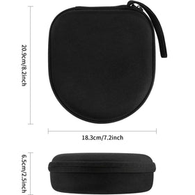 Yinke case beside headphones for scale to confirm fit compatibility