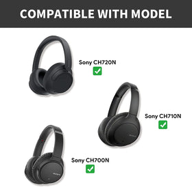 Yinke Sony WH-CH710N case interior lining shields against scratches during travel
