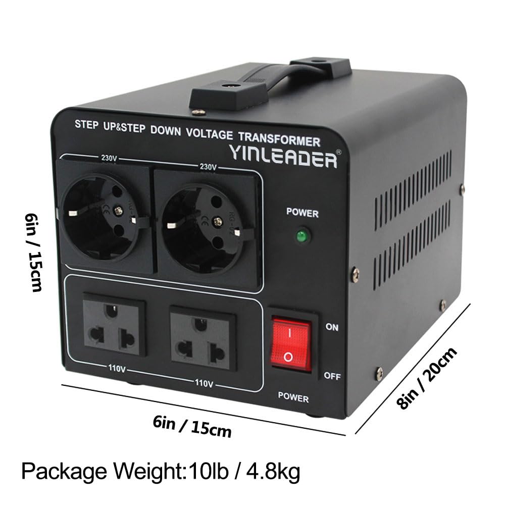 Yinleader 2000W usage scenarios illustrating safe voltage conversion abroad or at home.