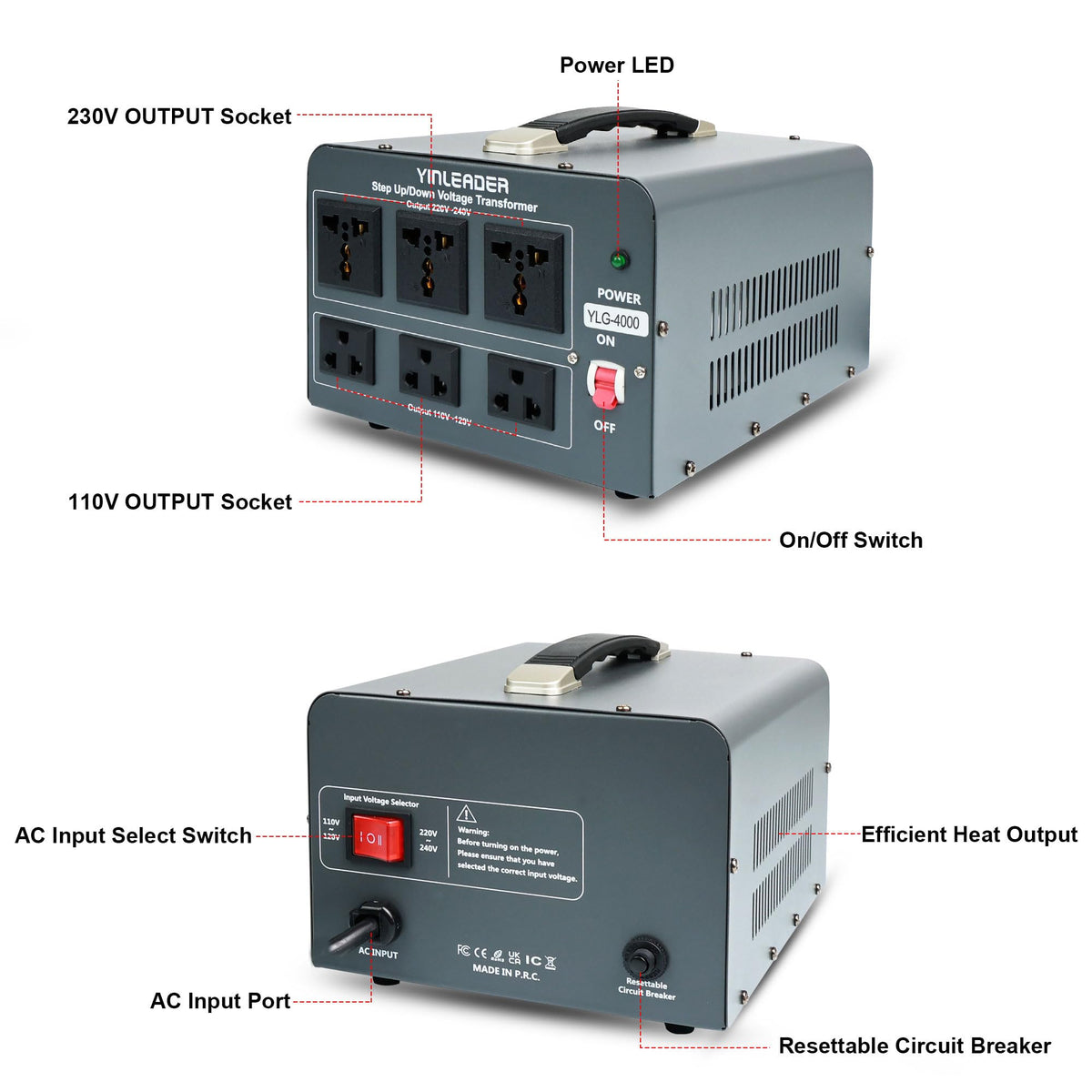 Yinleader 4000W manual and accessories included
