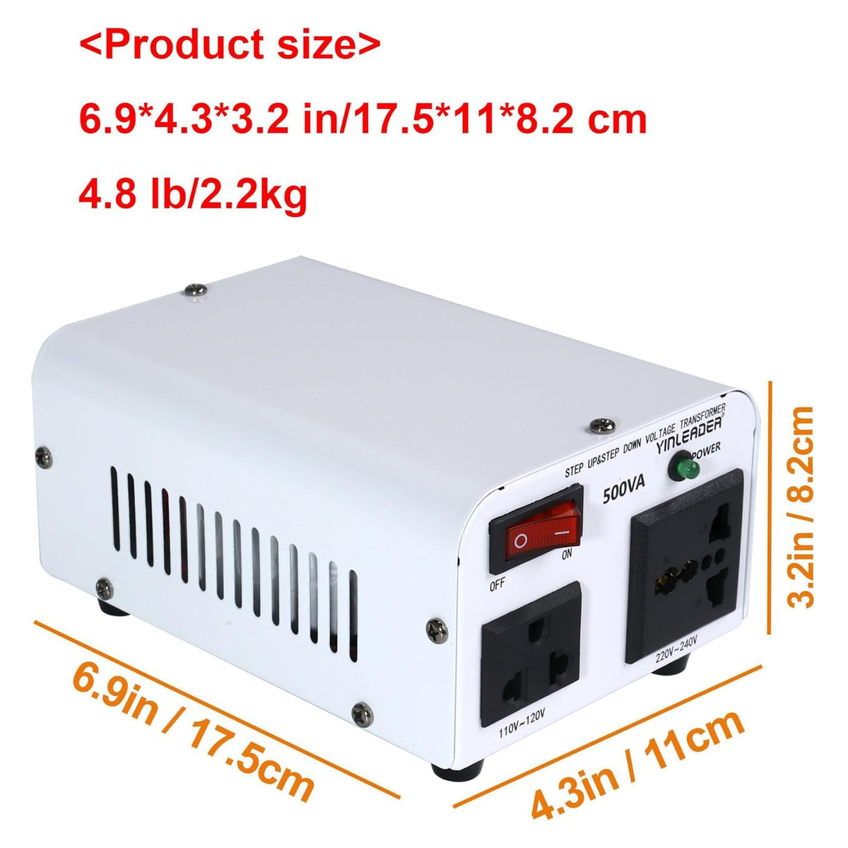 Yinleader next to hand for scale, compact form factor for easy packing and storage
