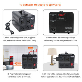 Yinleader closeup input selector and label helping correct voltage selection