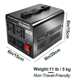Yinleader dual circuit breakers protect safe operation during use.