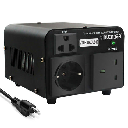 Yinleader front panel showing three sockets and easy access benefit