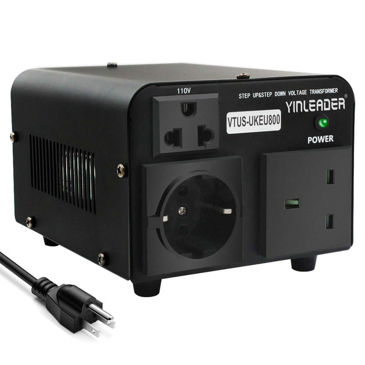 Yinleader front panel showing three sockets and easy access benefit