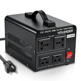 Yinleader heavy-duty 2000W-Pro transformer front view for reliable home power conversion.