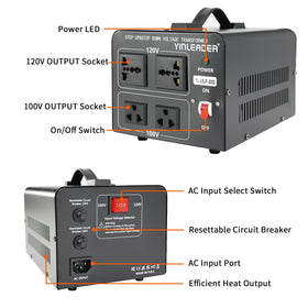 Yinleader side label with wattage specs and safety information for confident setup
