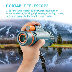 YINMONE monocular 10x42 portable case protects the device on the go.